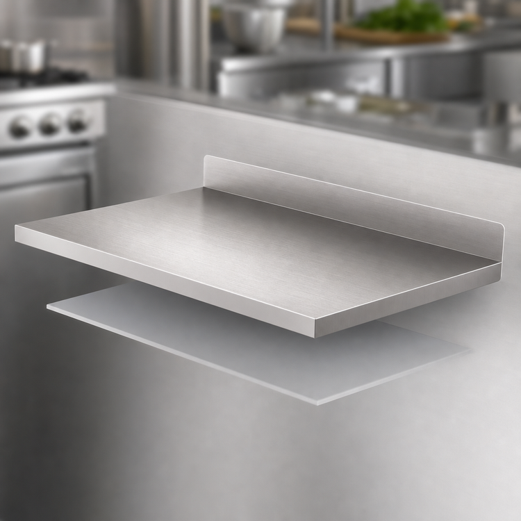 Product image #4 for Metro SmartLever 30-Inch x 36-Inch 304 Stainless Steel Work Surface with 4-Inch Backsplash
