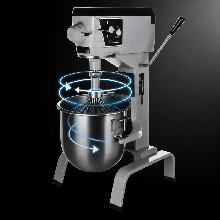 Product image #3 for Blakeslee F-20-SS 20 Quart Stainless Steel Floor Model Planetary Mixer with #12 Hub
