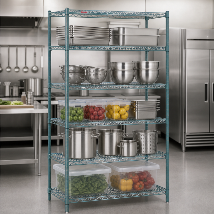 Product image #3 for EagleGard 5-Tier Starter Wire Shelving Unit, 60"W x 24"D x 74"H
