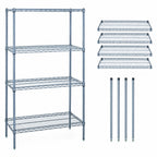 Thumbnail image #3 for Quantum WR86-1824GY Wire Shelving Starter Unit, 24"W x 18"D x 86"H, 4 Shelves, Gray Epoxy Antimicrobial Finish