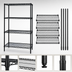 Thumbnail image #3 for Quantum Stationary Wire Shelving Starter Kit, 54 Inch W x 21 Inch D x 54 Inch H, Black Epoxy Antimicrobial Finish
