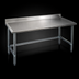 Thumbnail image #3 for Spec-Master Marine Series 108-Inch Stainless Steel Underbar Work Table with 4-1/2-Inch Backsplash and Galvanized Base