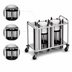 Thumbnail image #3 for Atlas Metal MOPD3H-7-1/4 Mobile Heated Plate Dispenser with (3) 7-1/4 Inch Self-Leveling Tubes