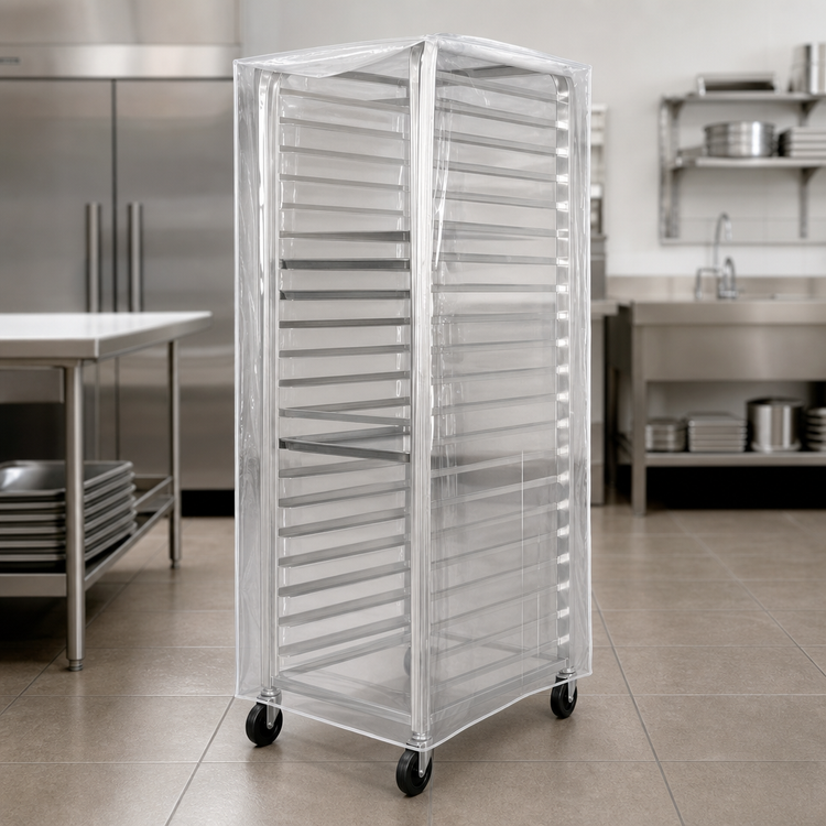 Product image #3 for Winco Full-Height Clear PVC Sheet Pan Rack Cover for 20- and 30-Tier Racks