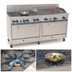 Thumbnail image #3 for Comstock-Castle 72-Inch Commercial Gas Range with 6 Star Burners, 36-Inch Char-Broiler, and 2 Extra-Wide Ovens