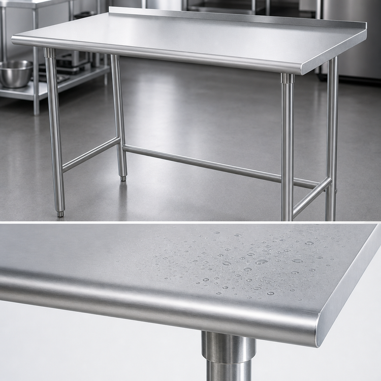 Product image #3 for Advance Tabco Special Value Series 60-Inch x 24-Inch Stainless Steel Work Table with Rear Up-Turn