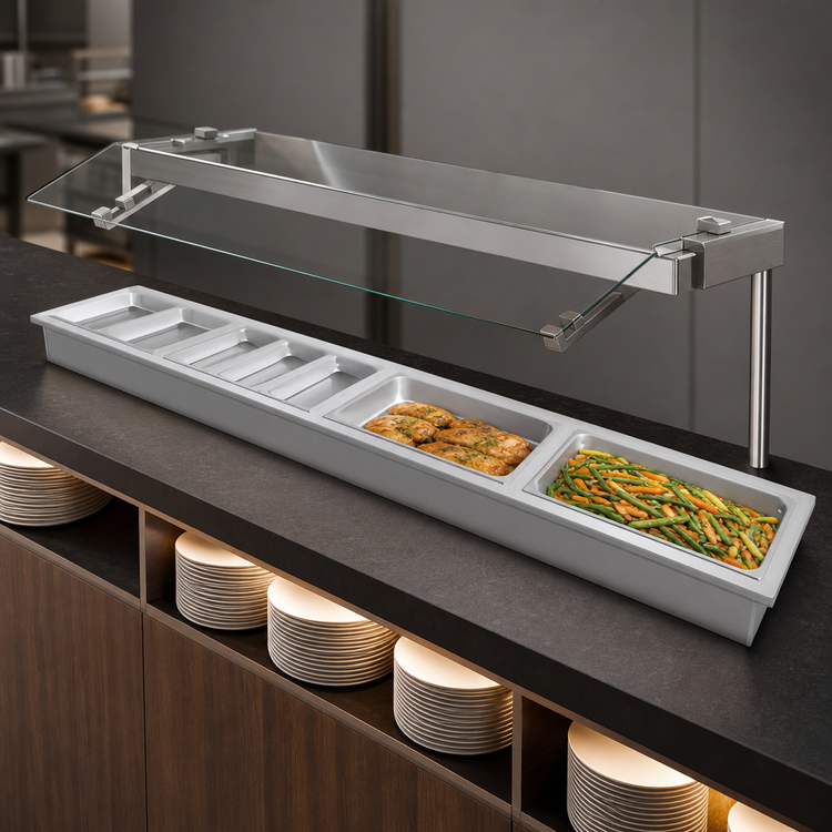 Product image #3 for Hatco Drop-In Modular Slim Heated Well for 2 Full-Size Pans, 208V, Insulated, Without Drain