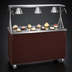 Thumbnail image #3 for 2-Series Affordable Portable™ 46-Inch Cherry Woodgrain Cafeteria Utility Station with Solid Base and Breath Guard