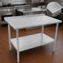 Thumbnail image #3 for John Boos Stallion 48-Inch x 24-Inch 16-Gauge 300-Series Stainless Steel Work Table with 1-1/2-Inch Rear Up-Turn and Undershelf