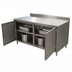 Thumbnail image #3 for BK Resources 72-Inch x 30-Inch Stainless Steel Enclosed Work Table with Hinged Doors and 5-Inch Backsplash