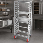 Thumbnail image #3 for Channel Manufacturing Lifetime Tough AXD2810 10-Pan Aluminum Side-Load Bun Pan Rack with Casters, 18 x 26-Inch Pans, 6-Inch Spacing