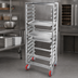 Thumbnail image #3 for Lifetime Tough Extra Heavy-Duty Aluminum Side-Load Bun Pan Rack on Casters, 10-Pan Capacity, 29 x 18 x 70 Inches