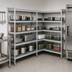 Thumbnail image #3 for Fermostock 5-Tier Corner Expansion Polymer Shelving Unit Kit, 52W x 14D x 83H