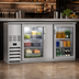 Thumbnail image #3 for Beverage-Air BB68HC-FG-S Two-Section Food-Rated Glass Door Back Bar Refrigerator, 68 Inch, Stainless Steel