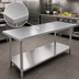 Thumbnail image #3 for Omcan Standard Series 72-Inch x 24-Inch Stainless Steel Work Table with Undershelf