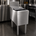 Thumbnail image #3 for Glastender Underbar Stainless Steel Ice Bin with Sliding Cover, 12 x 24 Inch, 42 lb Capacity
