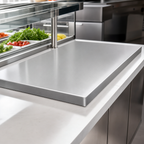 Thumbnail image #3 for John Boos KCT-SS14442 Stainless Steel Countertop, 144 x 42 x 1-1/2 Inches, #4 Polished, Flat No-Backsplash