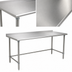Thumbnail image #3 for BlendPort® Budget Series 72 Inch x 24 Inch 430 Stainless Steel Work Table with Rear Upturn and Tubular Base