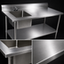 Thumbnail image #3 for John Boos Stainless Steel Prep Work Table with Sink, 72