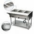 Thumbnail image #3 for Advance Tabco Triumph Supreme 3-Well Electric Hot Food Table with Stainless Steel Top, Cutting Board Shelf, and Open Shelf Base, 120V