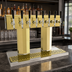 Thumbnail image #3 for Glastender Countertop Tee Draft Dispensing Tower with 8 Faucets, Glycol-Cooled, Polished Brass Finish