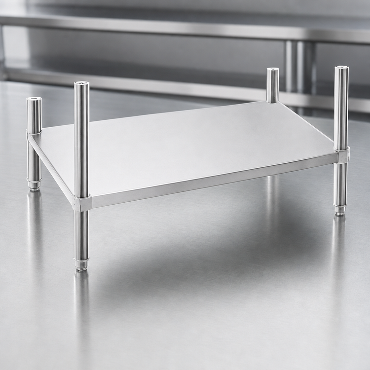 Product image #3 for Advance Tabco 42 Inch x 24 Inch Stainless Steel Dishtable Undershelf with Adjustable Die Cast Leg Clamps