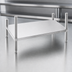 Thumbnail image #3 for Advance Tabco 42 Inch x 24 Inch Stainless Steel Dishtable Undershelf with Adjustable Die Cast Leg Clamps