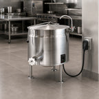 Thumbnail image #3 for Cleveland Range Short Series KEL60SH 60-Gallon Electric Steam Jacketed Kettle, Stationary Tri-Leg, Full Jacket, 316 Stainless Interior
