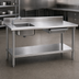 Thumbnail image #3 for Eagle Group Spec-Master 96-Inch Stainless Steel Prep Sink Table with Left Sink, Right Drawer and Undershelf