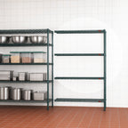 Thumbnail image #3 for Eagle Group Valu-Gard A4-74-1860VG 4-Tier Add-On Wire Shelving Unit, 60"W x 18"D x 74"H, Green Epoxy