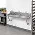 Thumbnail image #3 for John Boos Wall-Mount Multi-Station Stainless Steel Hand Wash Sink, 60 x 19-5/8 Inches, 3 Single-Hole Faucet Openings