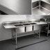 Thumbnail image #3 for Eagle Group S16 Series 3-Compartment Stainless Steel Sink with Left and Right Drainboards, 103-Inch Wide