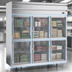 Thumbnail image #3 for Beverage-Air P Series Three-Section Commercial Reach-In Freezer with 6 Lockable Glass Half Doors