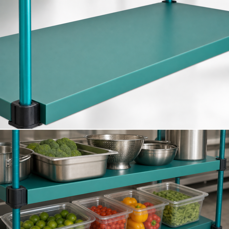 Product image #3 for QuadPlus 60 x 18 Inch Solid Green Polymer Shelf Mat
