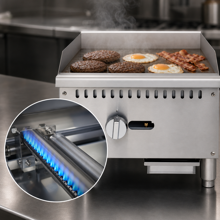 Product image #3 for KoolMore 18-Inch Countertop Natural Gas Commercial Griddle