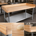Thumbnail image #3 for John Boos DSS06-X 48-Inch x 30-Inch Bakers' Top Work Table with 1-3/4-Inch Maple Top and Stainless Steel Undershelf