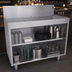 Thumbnail image #3 for CHOICE by Glastender 42 Inch Open Front Underbar Drainboard Cabinet, 24 Inch Deep, Stainless Steel, Without Doors
