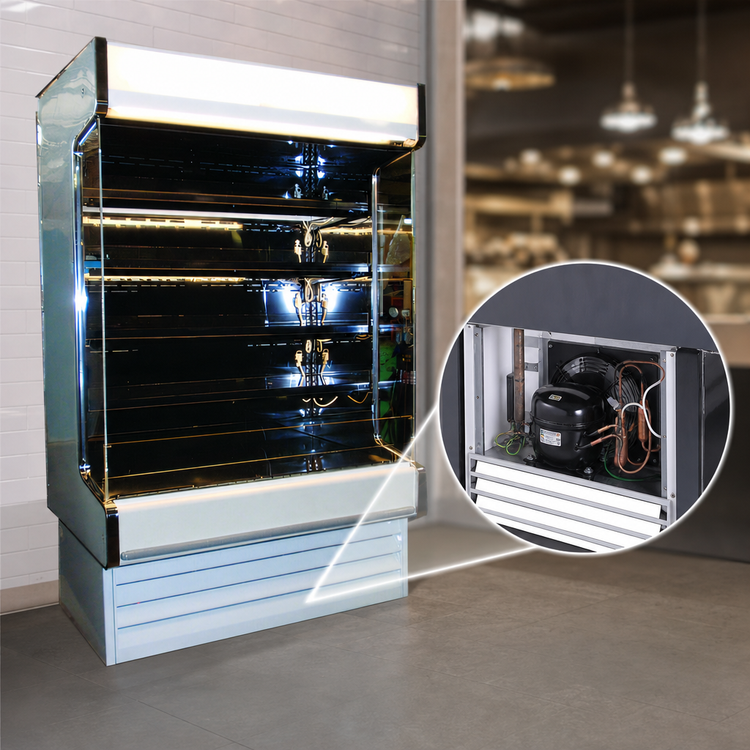Product image #3 for Howard-McCray 35E Series Black Dairy Open Merchandiser, 39" W, Self-Contained Refrigeration