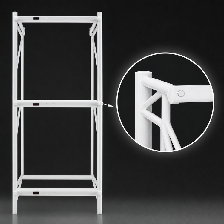 Product image #3 for Eagle Group Stand-Outs QuadTruss Decorative Wire Shelf, 72 x 18 Inches, White Epoxy Finish
