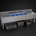 Thumbnail image #3 for Glastender Four-Compartment Underbar Sink Unit with Left and Right Drainboards, 96 Inch W x 24 Inch D