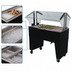 Thumbnail image #3 for Advance Tabco Triumph (Supreme) Ice-Cooled Portable Food Buffet Table with Stainless Steel Top, Open Base, 3-Pan, Black Vinyl Clad, 47-1/8 Inch