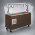 Thumbnail image #3 for Vollrath 2-Series Affordable Portable Mobile Refrigerated 4-Pan Cold Food Buffet Station with Breath Guard, Walnut Woodgrain