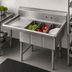 Thumbnail image #3 for Three-Compartment Stainless Steel Convenience/Deli Sink with Left Drainboard, 44-1/2 x 19-1/2 Inches