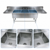 Thumbnail image #3 for John Boos Pro-Bowl Commercial 3-Compartment Stainless Steel Sink with Left and Right Drainboards