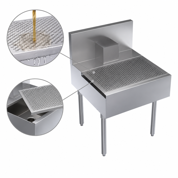 Product image #3 for Krowne Royal Series 24-Inch x 24-Inch Underbar Beer Drainer