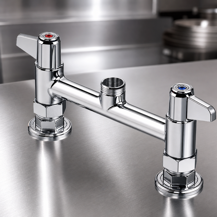 Product image #3 for Equip 8-Inch Center Deck-Mount Mixing Faucet, Less Nozzle, Low-Lead, ADA Compliant
