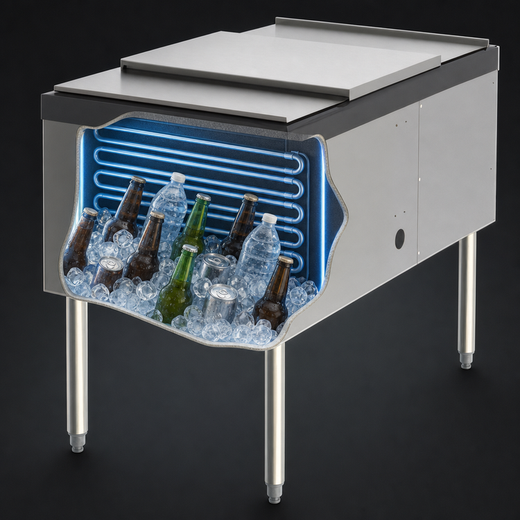 Product image #3 for Top Shelf 24-Inch x 38-Inch Service Station Ice Chest with 10-Circuit Cold Plate