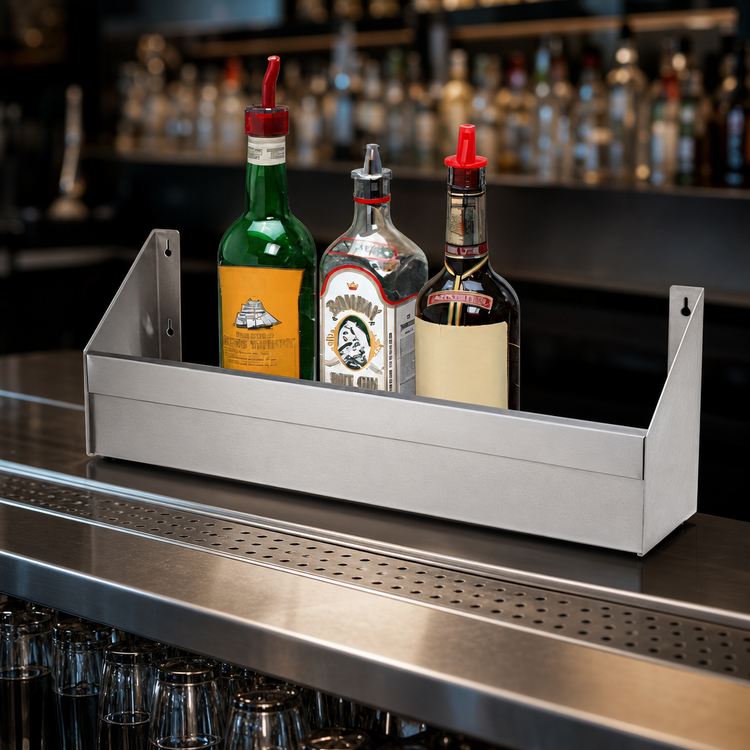 Product image #3 for Advance Tabco Underbar Basics™ 60-Inch Single-Tier Stainless Steel Speed Rail