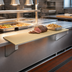 Thumbnail image #3 for Richlite Heat-Resistant Cutting Board with Stainless Steel Brackets for HT6 Carving Station, 94-1/2 Inch x 8 Inch x 1/2 Inch