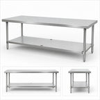 Thumbnail image #3 for Advance Tabco US-30-108 Work Table Undershelf, 18-Gauge 400-Series Stainless Steel, Fits 108"W x 30"D Tables, 450-lb Distributed Load